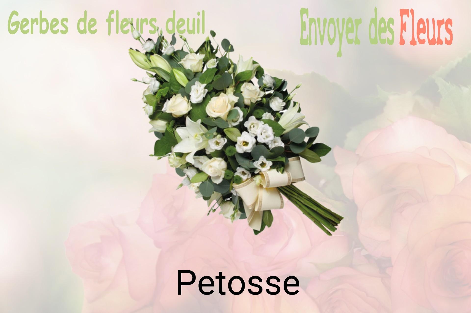 Gerbe de fleurs de deuil livrée à Petosse